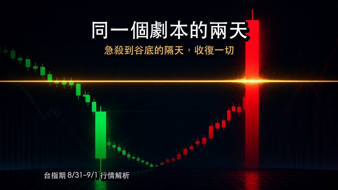 同一個劇本的兩天 —— 台指期 8/31-9/1 行情解析